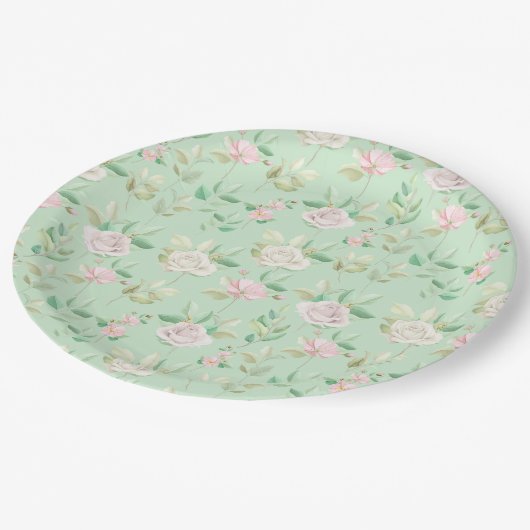 Floral Papieren Bordje (Gekanteld)