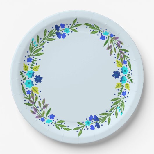 Floral Papieren Bordje (Voorkant)