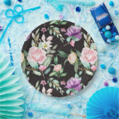 Floral Papieren Bordje (Feest)
