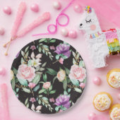 Floral Papieren Bordje (Feest)