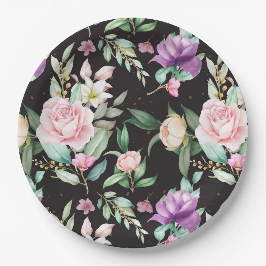 Floral Papieren Bordje (Voorkant)