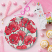 Floral Papieren Bordje (Feest)