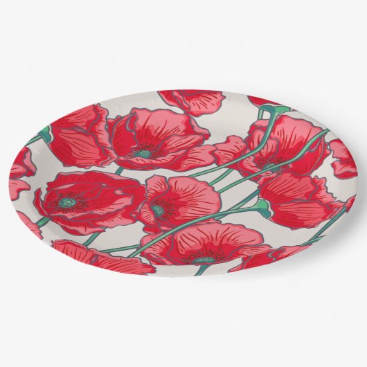 Floral Papieren Bordje (Gekanteld)