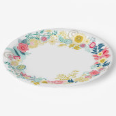 Floral Papieren Bordje (Gekanteld)