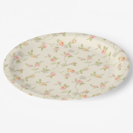 Floral Papieren Bordje (Gekanteld)