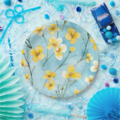 Floral  papieren bordje (Feest)