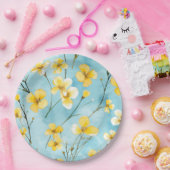 Floral  papieren bordje (Feest)