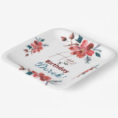 Floral Papieren Bordje (Gebogen)