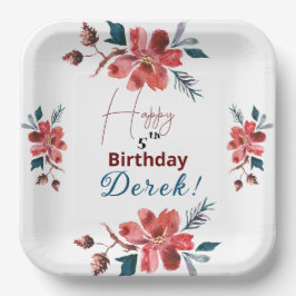 Floral Papieren Bordje