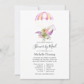 Floral Parachute Bridal of Baby shower per post Kaart (Voorkant)
