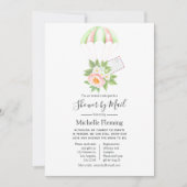Floral Parachute Bridal of Baby shower per post Kaart (Voorkant)