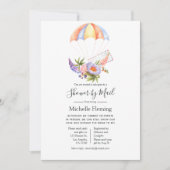 Floral Parachute Bridal of Baby shower per post Kaart (Voorkant)