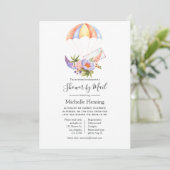 Floral Parachute Bridal of Baby shower per post Kaart (Staand voorkant)