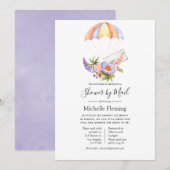 Floral Parachute Bridal of Baby shower per post Kaart (Voorkant / Achterkant)