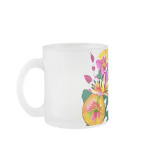 Floral Paradise Frosty Glass Mok