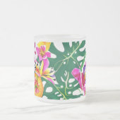 Floral Paradise Frosty Glass Mok (Center)