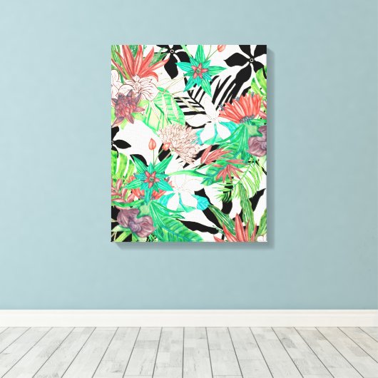 Floral Paradise II Canvas Afdruk (Insitu (Houten vloer))