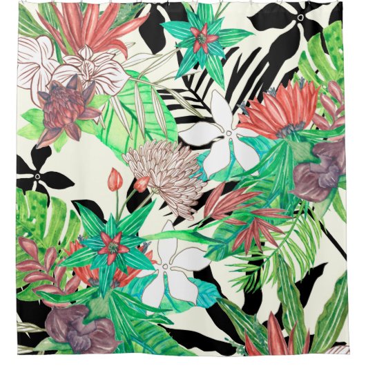 Floral Paradise II Douchegordijn (Voorkant)