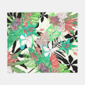 Floral Paradise II Fleece Deken (Voorkant (Horizontaal))