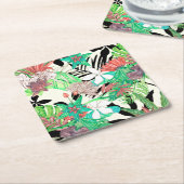 Floral Paradise II Kartonnen Onderzetters (Schuin)