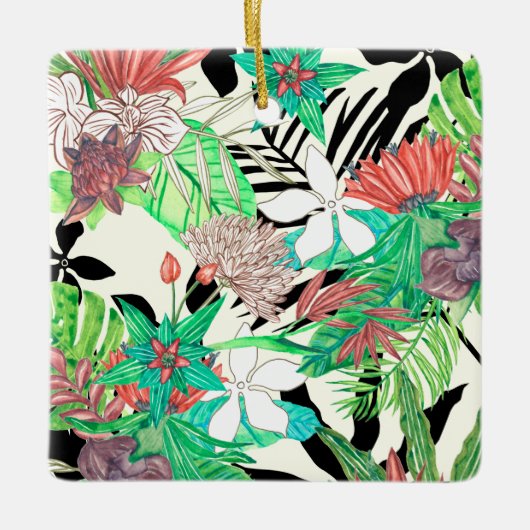 Floral Paradise II Keramisch Ornament (Voorkant)