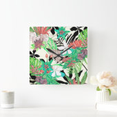 Floral Paradise II Vierkante Klok (Huis)