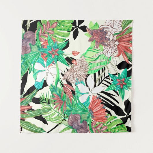 Floral Paradise II Wandkleed (Voorkant (horizontaal))