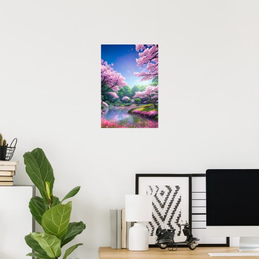 Floral Paradise Poster (Thuiskantoor)