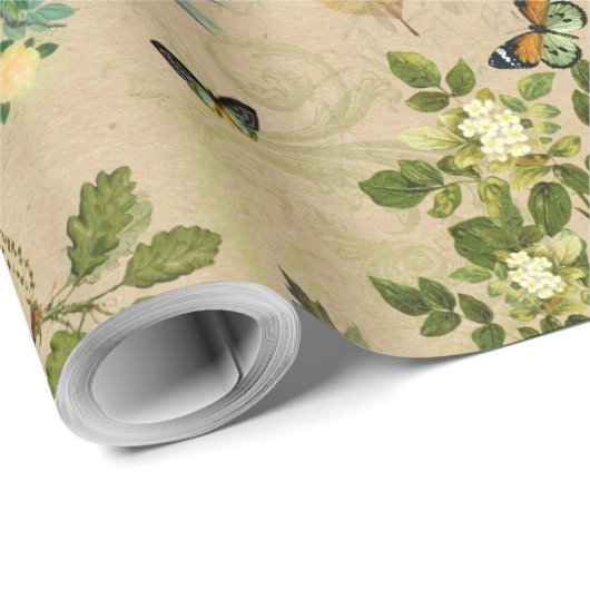 Floral Parchment Cadeaupapier (Rol Hoek)