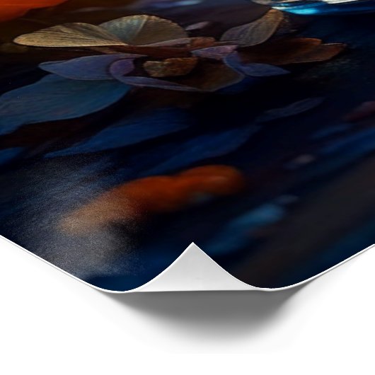 Floral parfum fles perfect poster (Hoek)