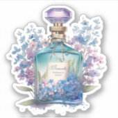 Floral parfum fles sticker (Voorkant)