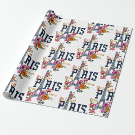 Floral Paris Cadeaupapier