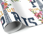 Floral Paris Cadeaupapier (Rol Hoek)