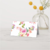 Floral Paris Eiffel Tower Place Cards Plaatskaartje (Achterkant)