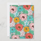 Floral Party Bridal Luncheon tuin uitnodigen Kaart (Achterkant)