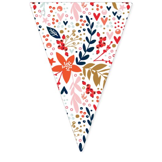 Floral Party decor Bunting Banner (Tweede vlag)