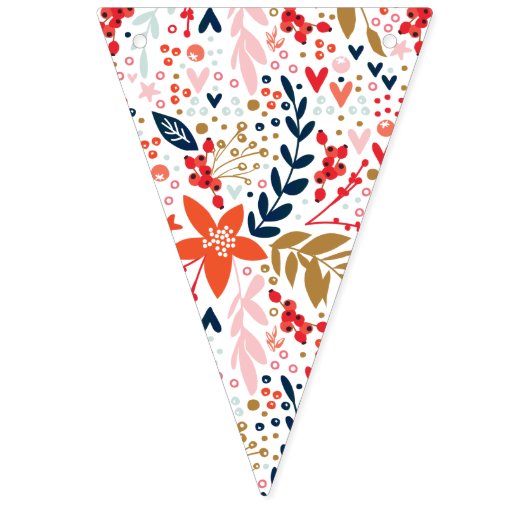 Floral  Party decor Bunting Banner (Eerste vlag)