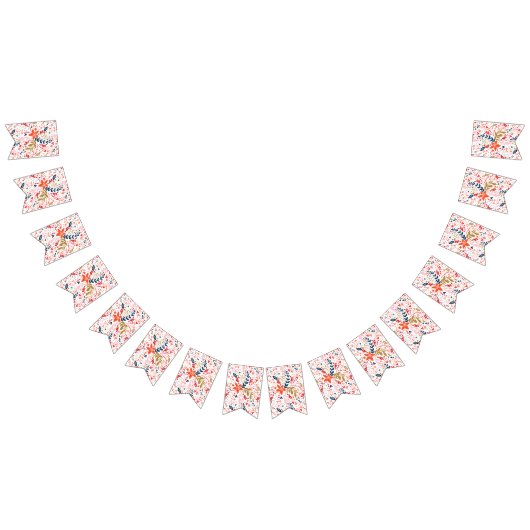 Floral  Party Decoration Bunting Banner (Alle)