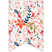 Floral  Party Decoration Bunting Banner (Tweede vlag)