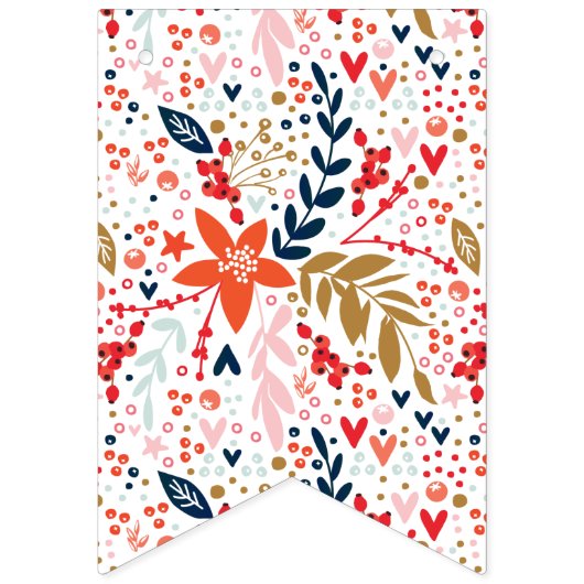 Floral  Party Decoration Bunting Banner (Derde vlag)