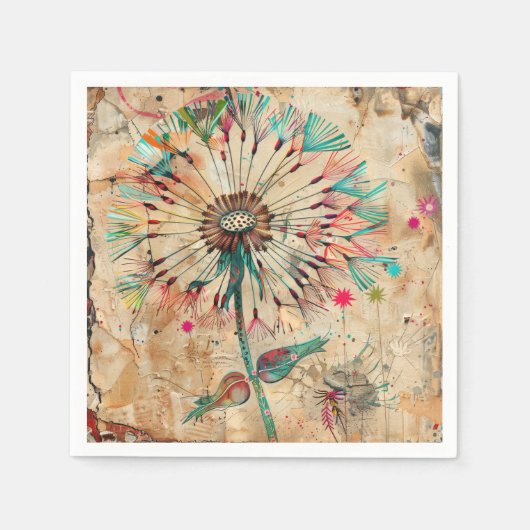 Floral Party Napkin Servet (Voorkant)