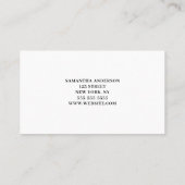 Floral Party Planner Visitekaartje (Achterkant)