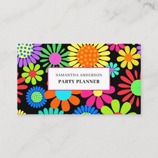 Floral Party Planner Visitekaartje (Voorkant)