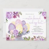 Floral Pasen brunch en eierjacht Kaart (Voorkant)