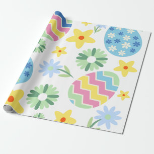 Floral Pasen Cadeaupapier