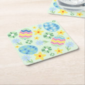 Floral Pasen Kartonnen Onderzetters (Schuin)