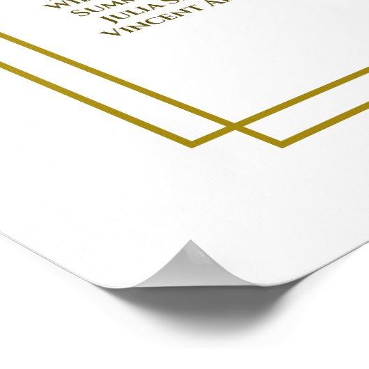 Floral Pastel 16 Table Wedding Seating Chart Poster (Hoek)