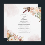 Floral Pastel 60th Birthday Script Surprise Party Kaart<br><div class="desc">Verrassend de Uitnodiging van het Manuscript van de Partij van de Dagen van de 60e verjaardag die u met jouw naam en specifieke partijdetails kunt gemakkelijk aanpassen. Volledig opnieuw bedoeld voor andere speciale evenementen en vieringen als u op de knop "Deze aanpassen" klikt die onder de knop "Personaliseren" is genest....</div>