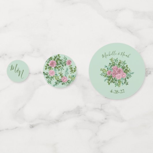 Floral pastel confetti (Achterkanten)