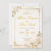 Floral Pastel Elegant Watercolor Boho Wedding Kaart (Voorkant)